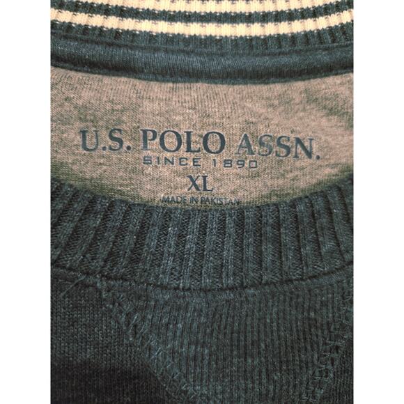 NWT US Polo Assn Men's Classic Sweatshirt Color: Peacock Heather Size: XL - Picture 2 of 6